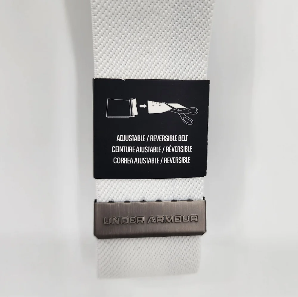 Under Armour NWT Webbing Belt Golf White Men's One Size Adjustable
